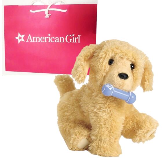 American Girl Doll Poseable APRICOT POODLE DOG Plush Pet Toy Magnetic Bone BAg! - Picture 11 of 11